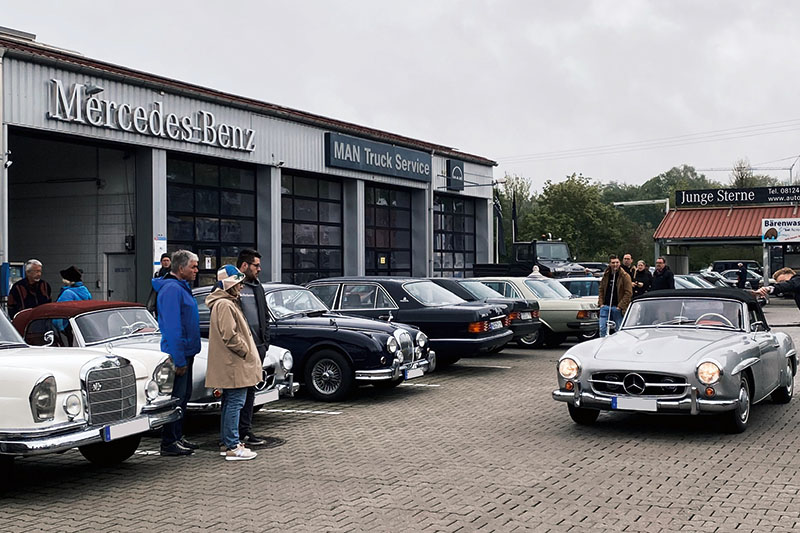 Verschiedene Mercedes-Oldtimer beim Classic-Treffen 2022