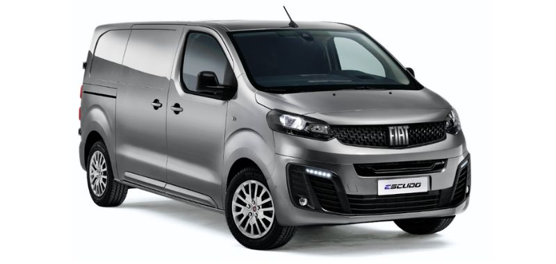 Anthrazit Fiat Scudo Seitliche Frontansicht Rechts